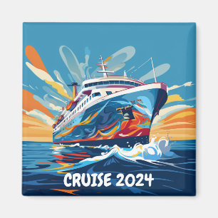 Aimant bateau de croisière personnalisé