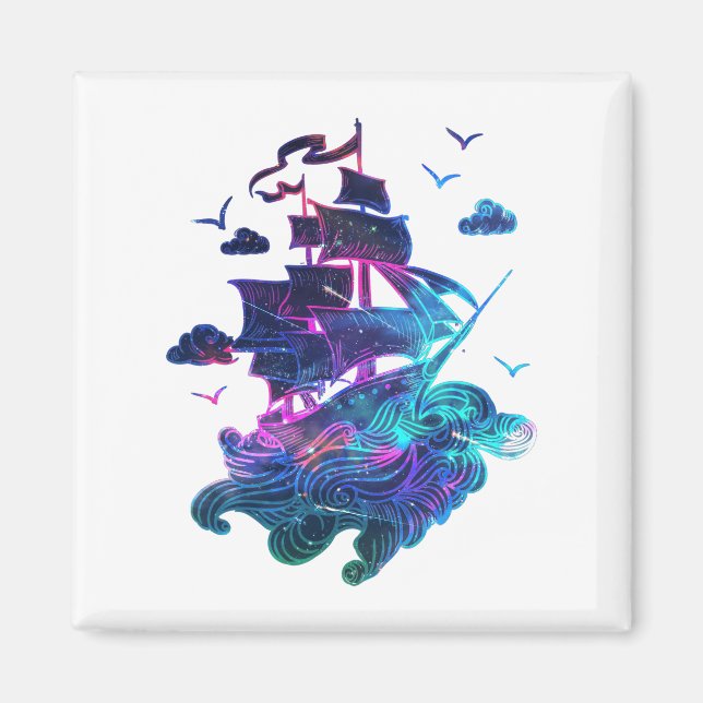 Aimant Bateau Neon (Devant)