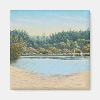 Aimant Bateaux à voile à Frensham Ponds, Surrey à Pastel