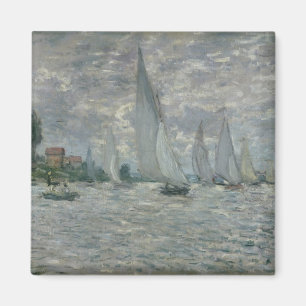 Aimant Bateaux de Claude Monet  , ou régate à Argenteui