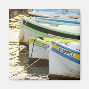Aimant Bateaux de pêche provençaux typiques peints en