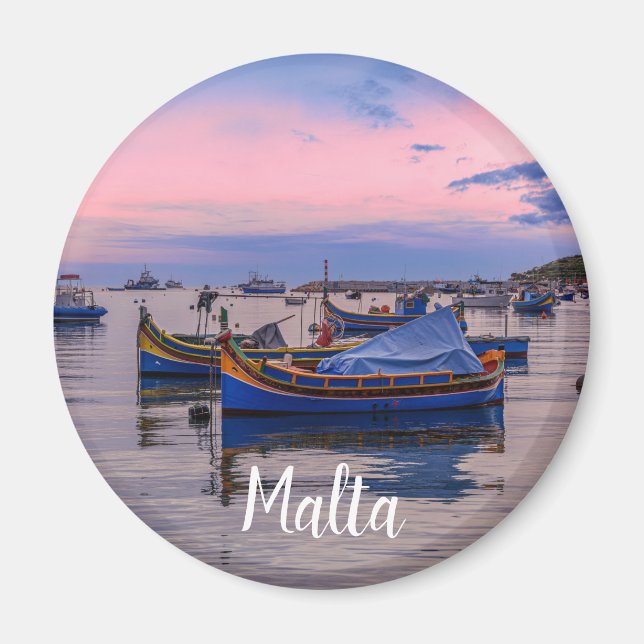 Aimant Bateaux maltais traditionnels à Marsaxlokk (Devant)