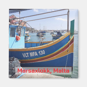 Aimant Bateaux Marsaxlokk Traditionnels, Souvenir Malte