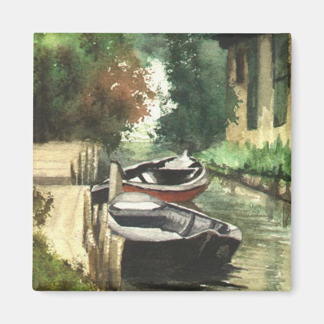 Aimant Bateaux sur la rivière (Devant)