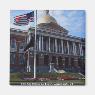 Aimant Bâtiment de capitol d'état, Boston, le