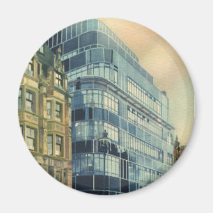 Aimant Bâtiment d'Express quotidien vintage rue Fleet