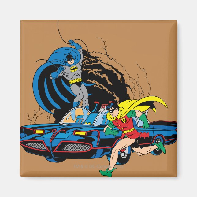 Aimant Batman Et Robin Dans Batcave (Devant)