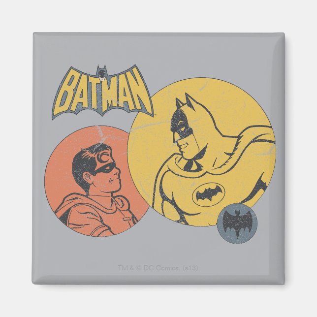 Aimant Batman Et Robin Graphic - Distressed (Devant)