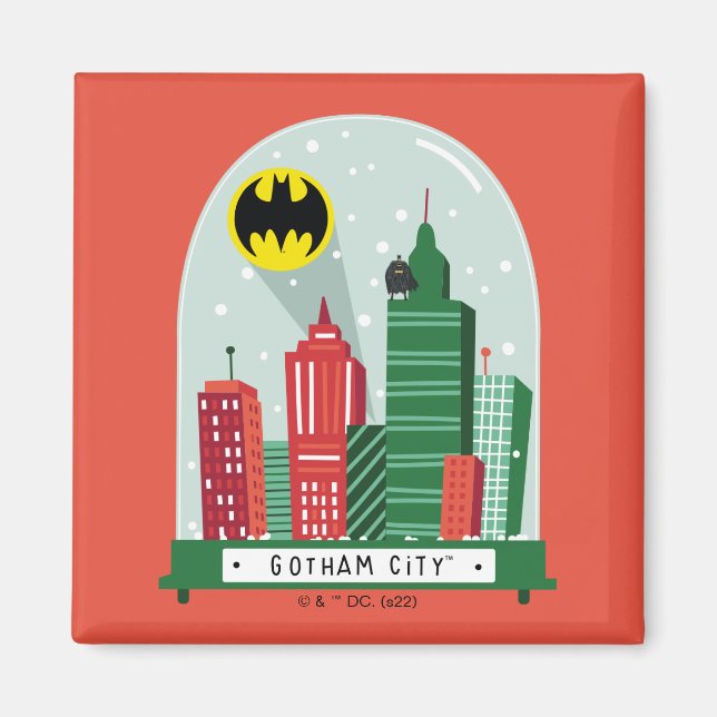 Aimant Batman Gotham City™ - Graphique du Globe des neige (Devant)