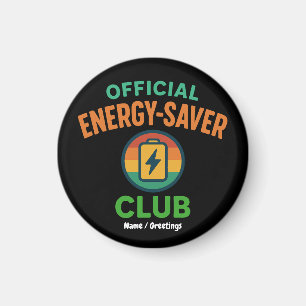 Aimant Batterie rétro officielle du Club Économie d'énerg