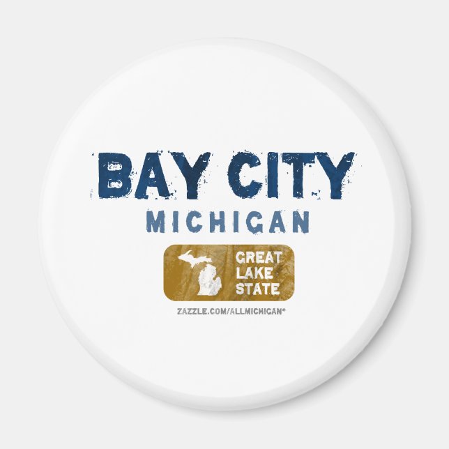 Aimant Bay City Michigan Great Lake State (Devant)
