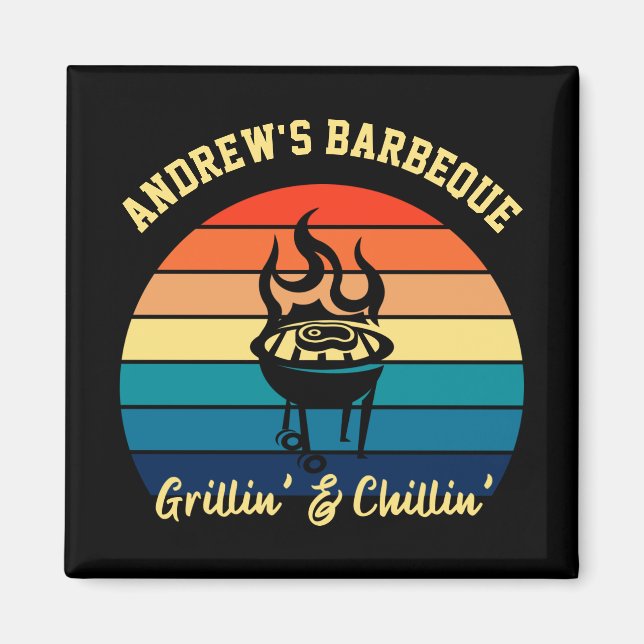 Aimant BBQ personnalisé - Fraisage et grillages (Devant)