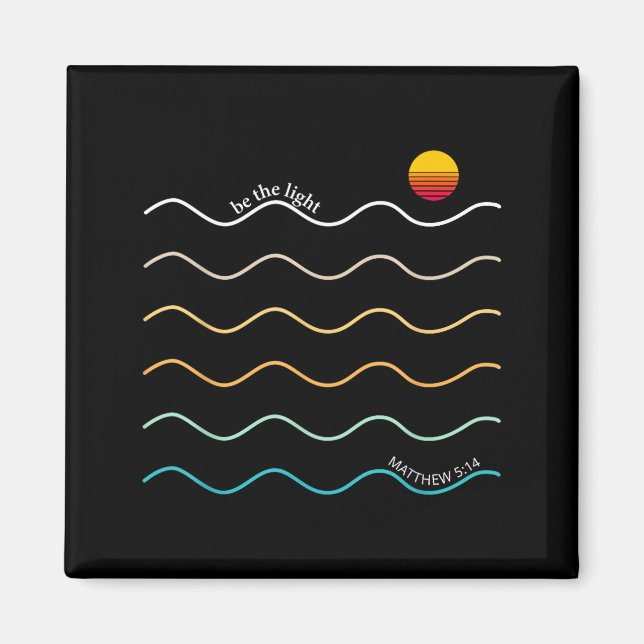 Aimant Be The Light Boho Christian Bible Verse Worship Ch (Devant)