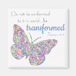 Aimant "...Be Transform" Papillon