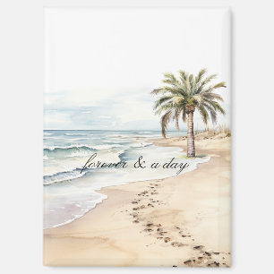 Aimant Beach Ocean Palm Tree Mariage