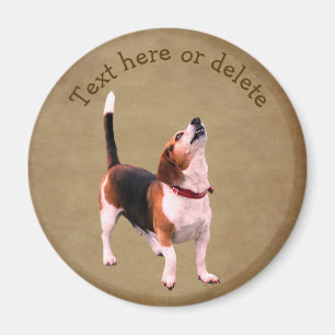 Aimant Beagle Hurleur Mignon Personnalisé
