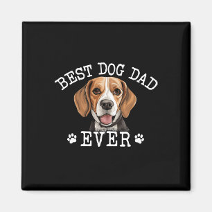 Aimant Beagle Papa Fête des pères Vintage Jamais Amoureux