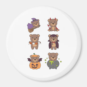 Aimant Bear Halloween Witch Devil Citrouille Vampire cost