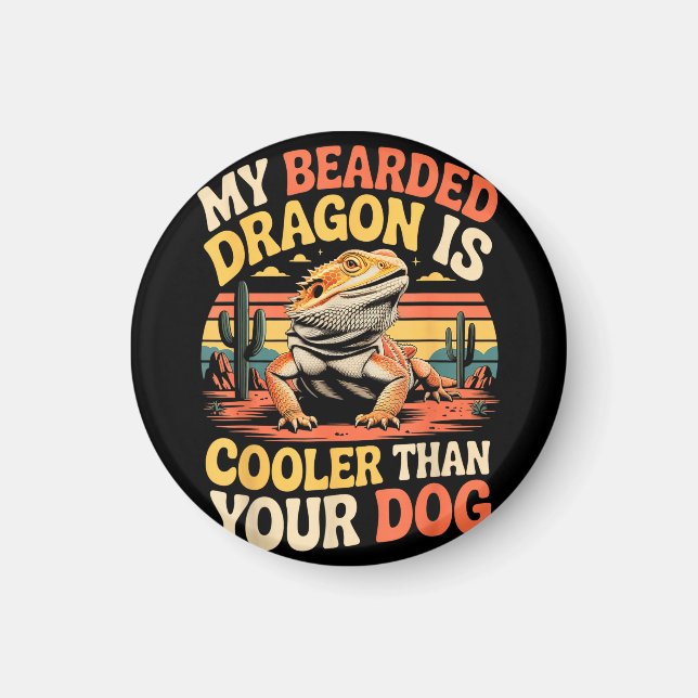 Aimant Bearded Dragon Cooler Reptile Animal Beardie Beard (Devant)