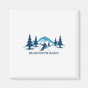 Aimant Beartooth Basin Wyoming Station de ski Ski Skier T
