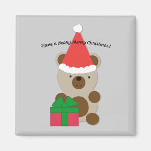Aimant Beary Joyeux Ours de Noël