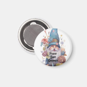 Aimant Beau bleu casquette gnome Peace Love Gnomes