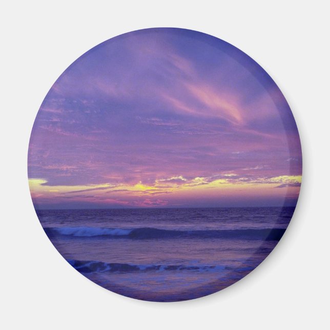 Aimant Beau coucher de soleil : Mission Beach, San Diego, (Devant)