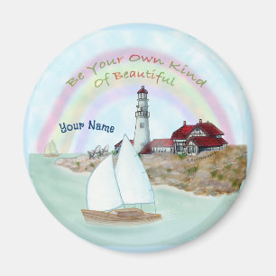 Aimant Beau phare rond
