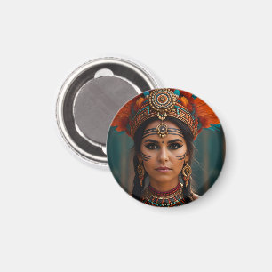 Aimant Beau portrait femme aztèque