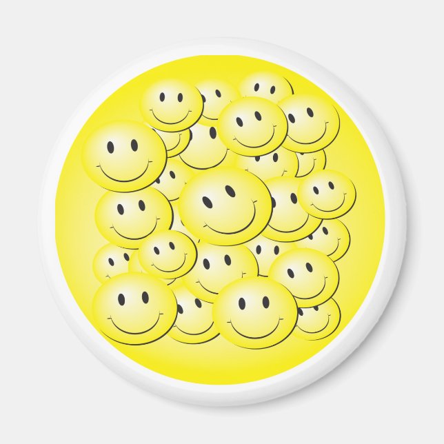 Aimant Beaucoup de visages de bulles. (Devant)