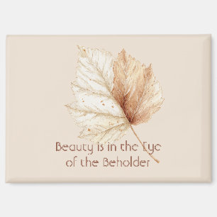 Aimant Beauté feuille d'or crème ivoire