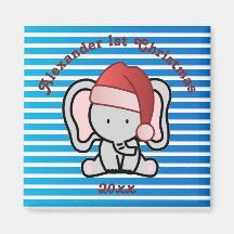 Bébé bleu personnalisé Nom du garçon Premier Noël 