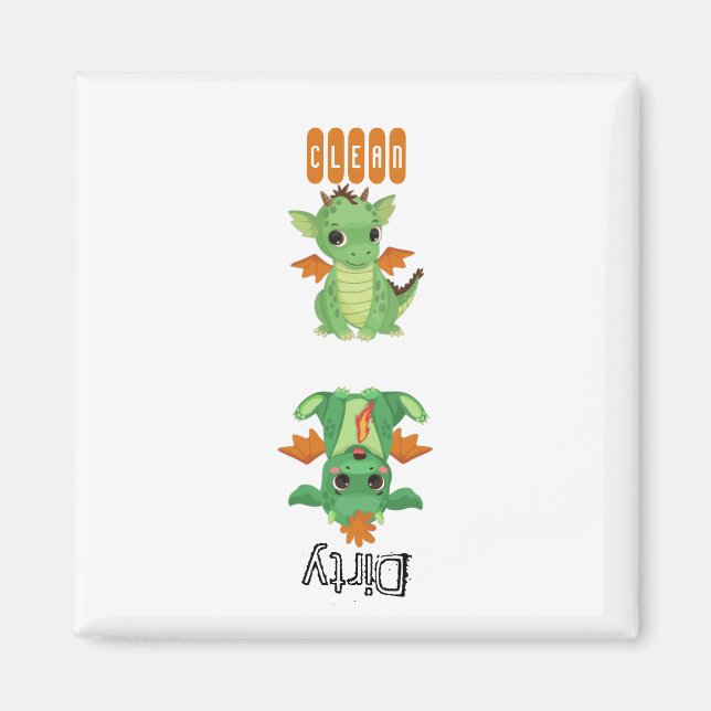 Aimant Bébé Dragon Nettoyant Lave-vaisselle magnétique (Devant)