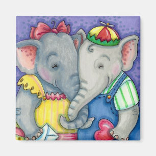 AIMANT BÉBÉ ÉLÉPHANTS PREMIER AMOUR, PACHYDERME MILIEUX