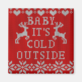 Aimant Bébé son froid dehors rouge laide style Sweater