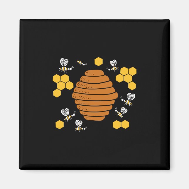 Aimant Bee Honeycomb (Devant)
