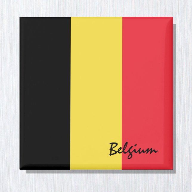 Aimant Belgium flag & Brussels holiday/sports fans (Créateur téléchargé)