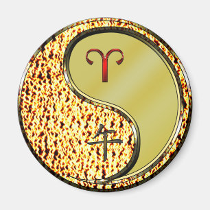 Aimant Bélier et cheval métallique