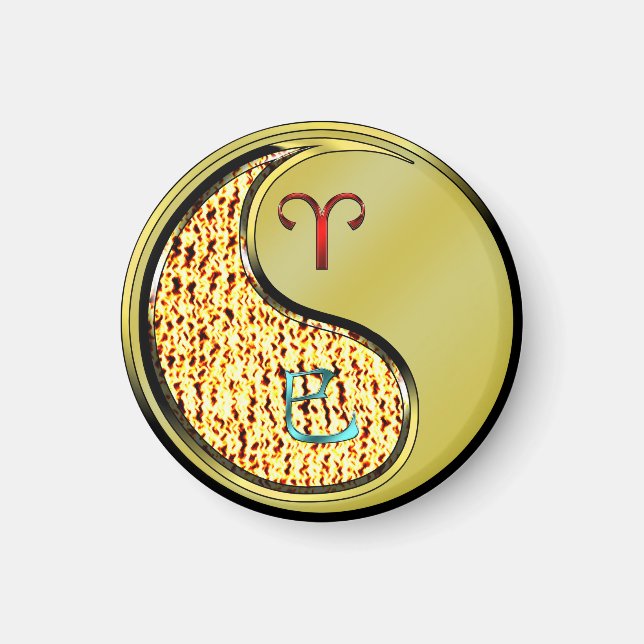 Aimant Bélier et serpent métallique (Devant)