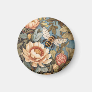 Aimant Belle Abeille De Jardin Avec Fleurs Protea