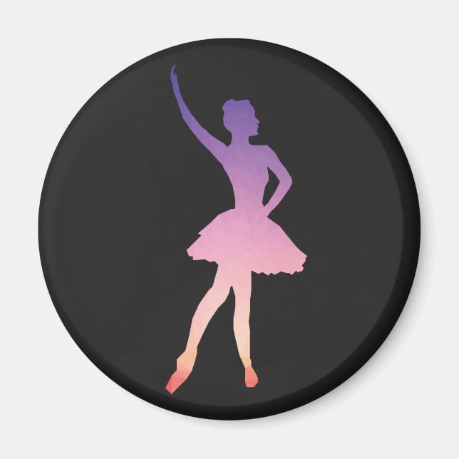 Aimant Belle ballerine cadeau pour fille de ballet (Devant)