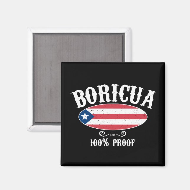 Aimant Belle Boricua Porto Rico 100% (Recto/Verso)