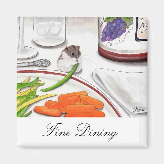 Aimant Belle cuisine Hamster Art Wine by BiHrle (Devant)