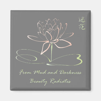 Aimant Belle Fleur Lotus Méditation Spirituelle Yoga