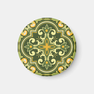 Aimant 💚 💛 Belle olive et jaune Azulejos