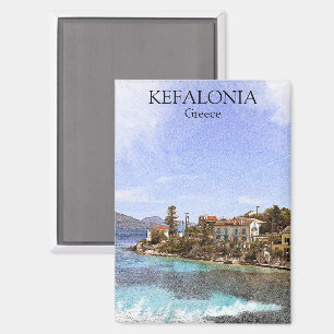 Aimant Belle peinture minimale Kefalonia Grèce