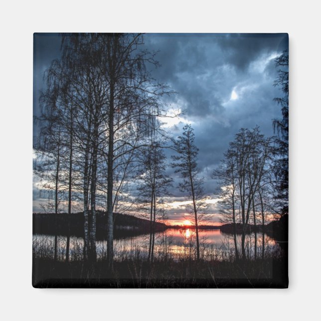 Aimant Belle photographie de paysage finlandais (Devant)