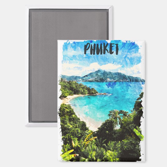 Aimant Belle Phuket Thaïlande Beach Paradise (Recto/Verso)