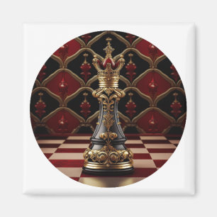 Aimant Belle pièce d'échecs baroque - La Reine