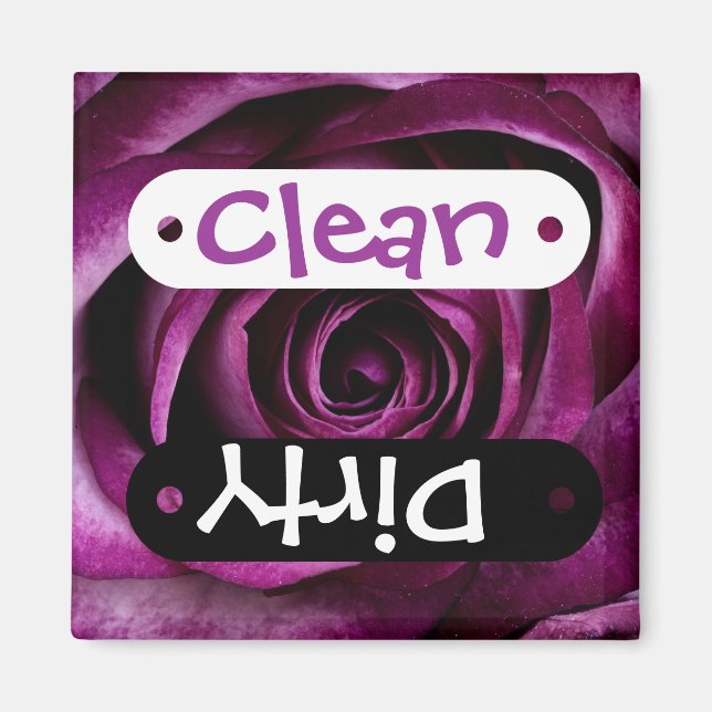 Aimant Belle Rose violette Fleur Pétales Fille Cadeaux (Devant)